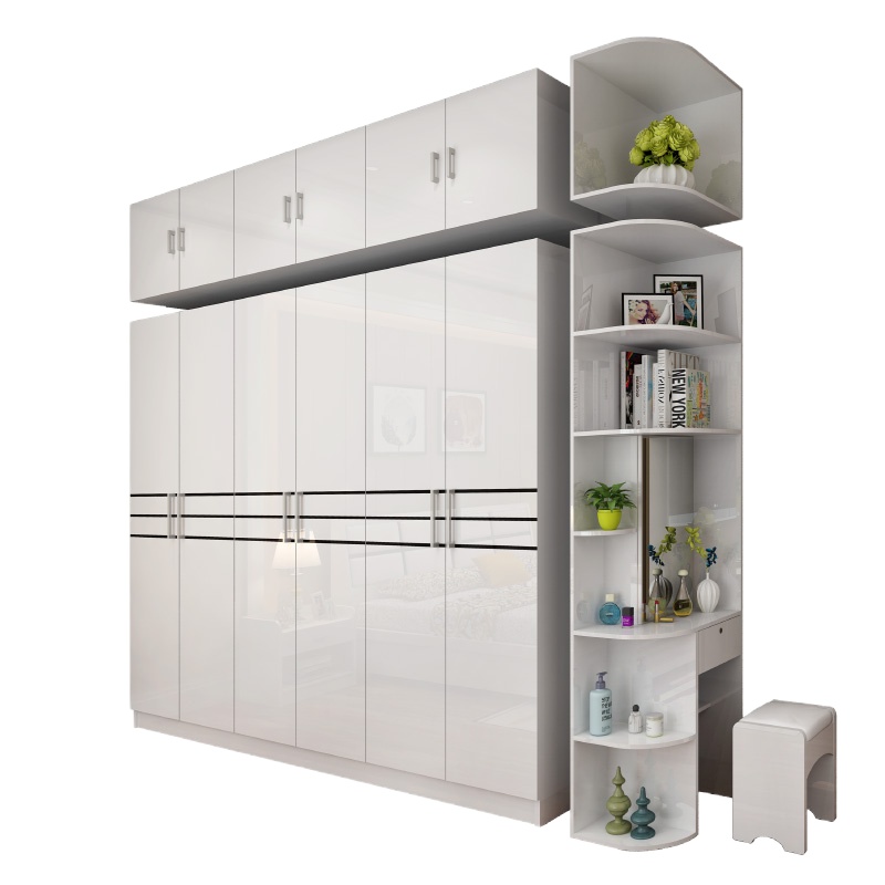 创世人 衣柜组合 简约现代整体大衣柜拉门卧室家具衣橱 板式衣柜