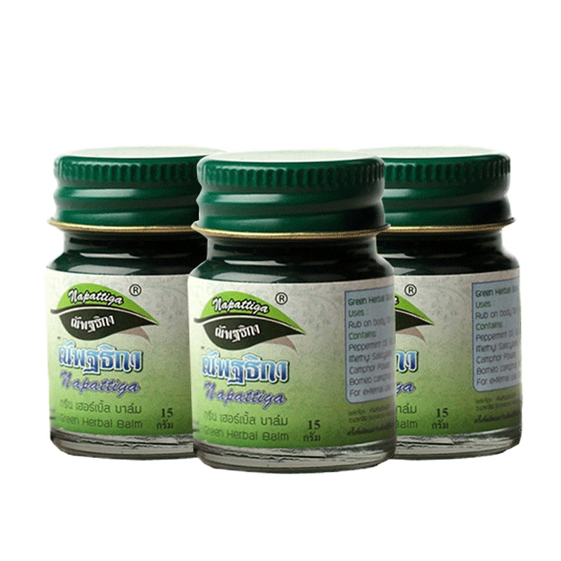 娜帕蒂卡(napattiga) 泰国进口 青草膏清凉油 15g*3/盒