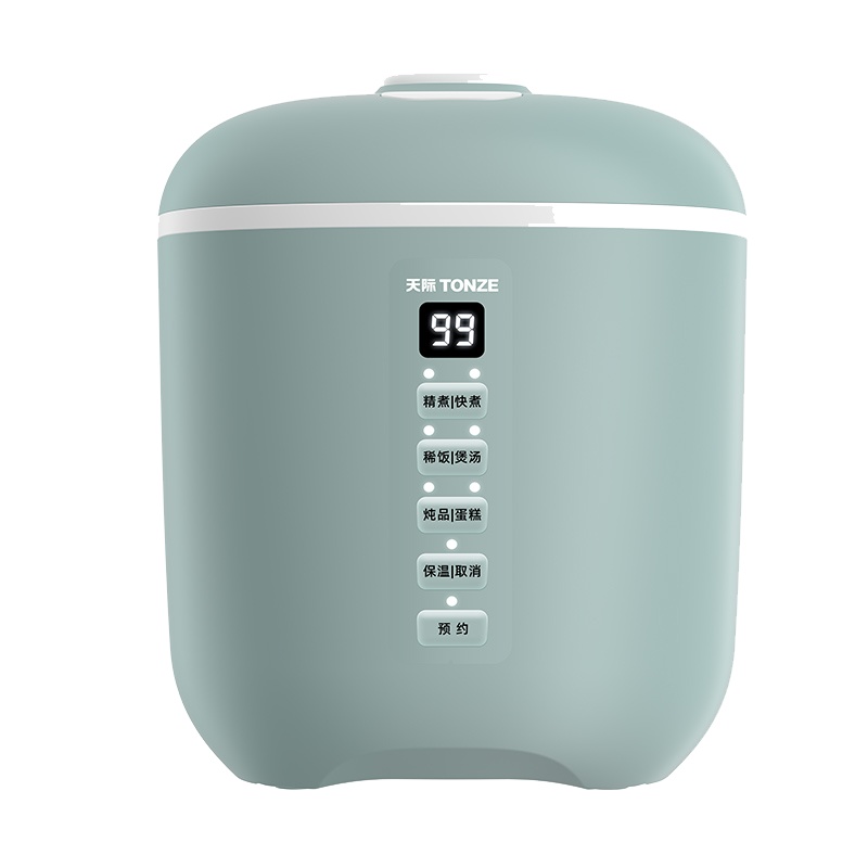 天际电饭锅煮饭迷你1.2L铝合金不粘粗层内胆电饭煲家用3人小型多功能蒸米饭锅FD12F-W绿色