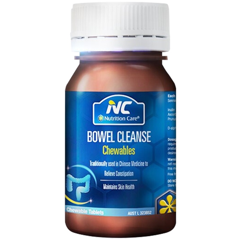 效期至21年10月1日 Nutrition Care清肠片 润肠通便 助肠道蠕动轻松排便 60片/瓶 膳食营养补充剂