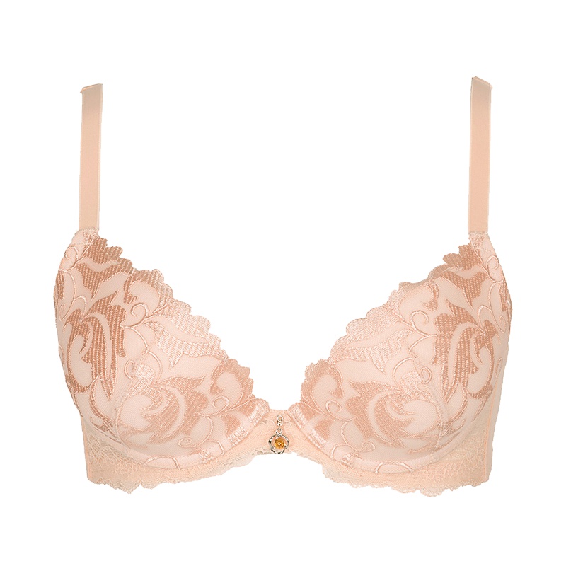 古今3/4小胸上薄下厚红色本命年聚拢美背文胸罩内衣女0E858