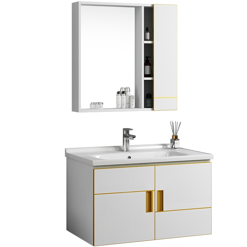 希箭HOROW浴室柜组合实木现代简约卫生间洗漱台卫浴洗手脸面盆镜柜[预售7天内发货]