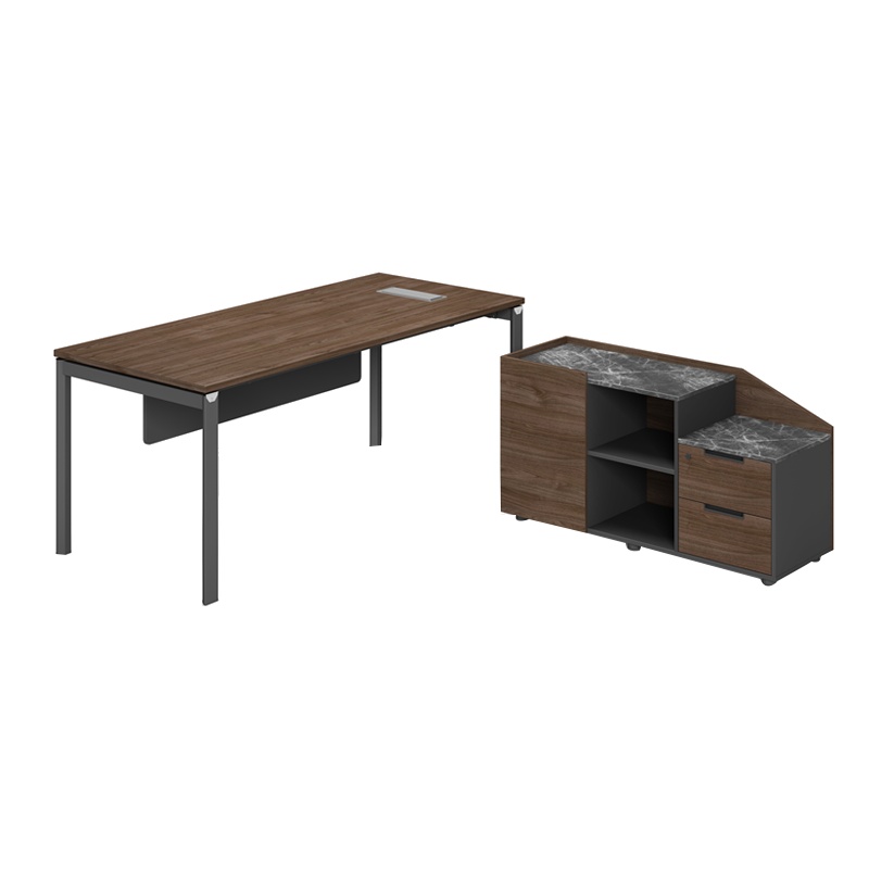 匡大 钢木办公桌经理桌带副柜主管桌职员桌1.8米