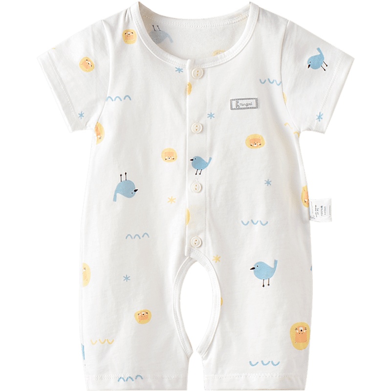 童泰(TONGTAI)夏季婴儿衣服1-18月新生儿纯棉短袖开裆哈衣