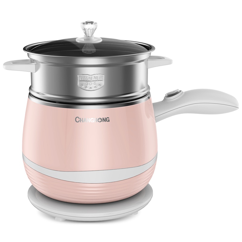 长虹(CHANGHONG) 电火锅 1.8L304不锈钢煮面锅煲汤蒸炖学生宿舍神器一体锅电火锅 CZM-18H1