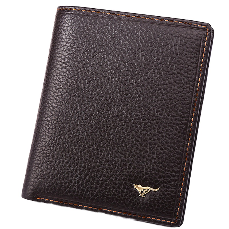 七匹狼(SEPTWOLVES)短款钱包男真皮钱夹头层牛皮男士钱夹轻薄青年商务男式皮夹 礼盒送礼