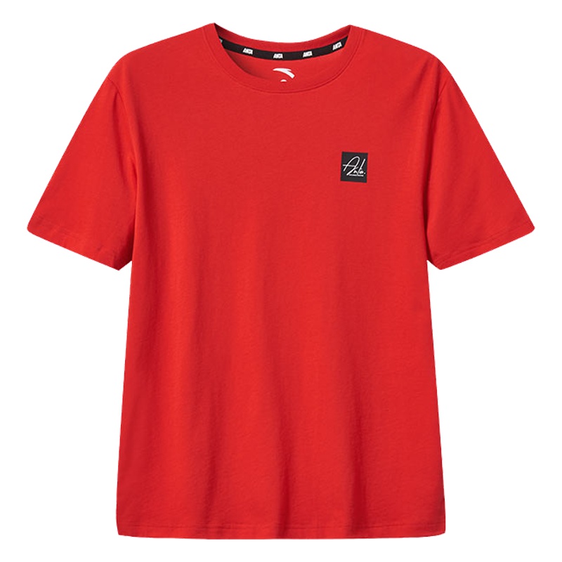 安踏官男款短袖T恤2019夏季新款小标运动短袖针织衫男士棉T正品