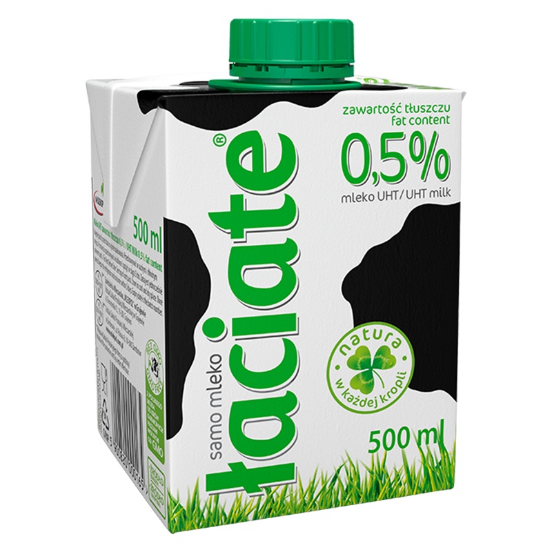 LACIATE 脱脂牛奶 0.5%脂肪 500ml*8 波兰进口 学生牛奶