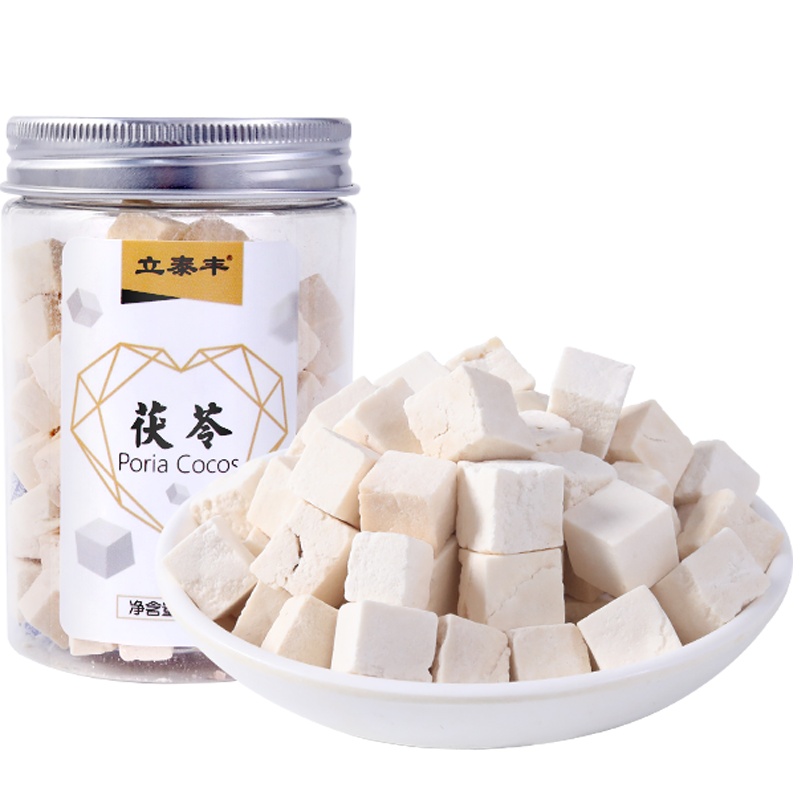 立泰丰 精选白茯苓块新鲜茯苓丁 120g