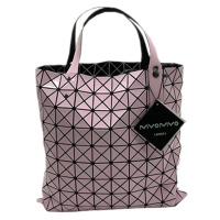 菱格三宅世家(MVO MVO LGSZSJ)新款几何10格亮面菱格包手提包单肩包时尚拼接折叠包潮流女包