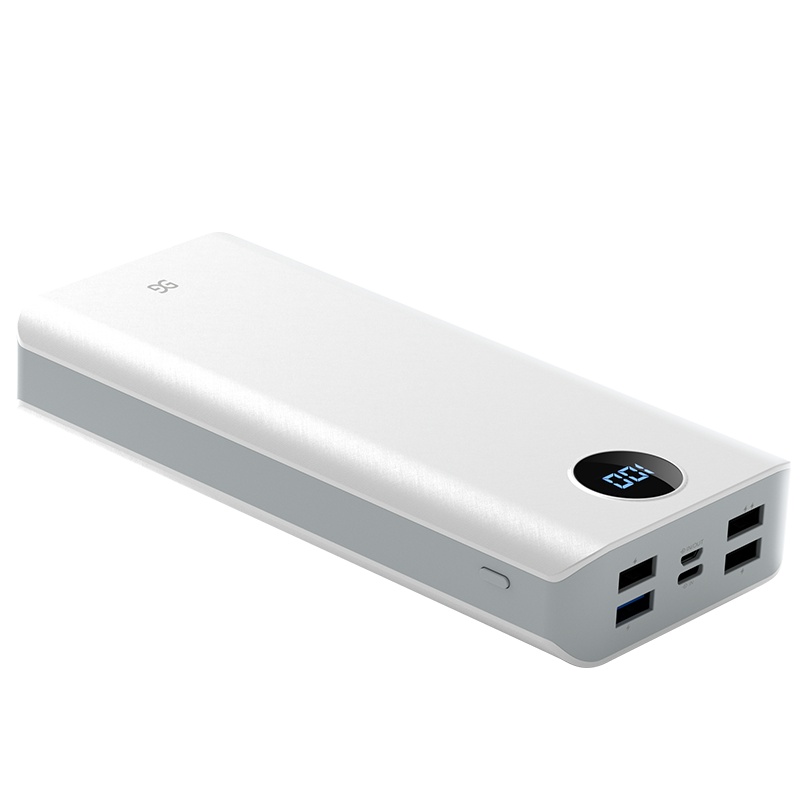 古尚古大容量充电宝30000毫安迷你移动电源快充适用于小米苹果华为oppo手机通用30000mAh 快充版-数显款 黑色