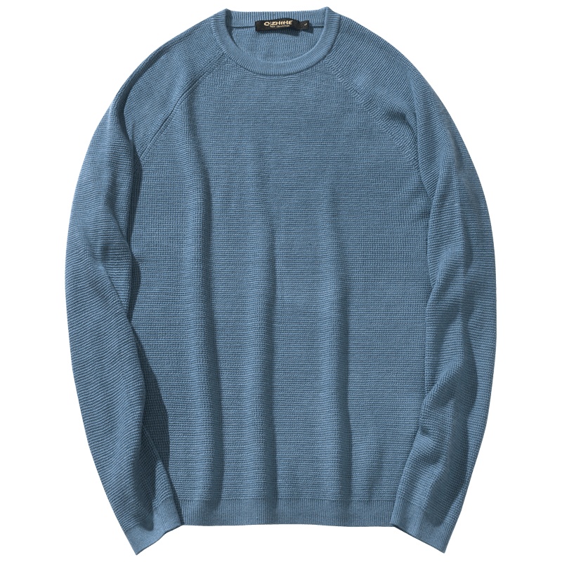 千纸鹤男装毛衣外套男2019秋冬新款休闲圆领纯色男士针织衫50097