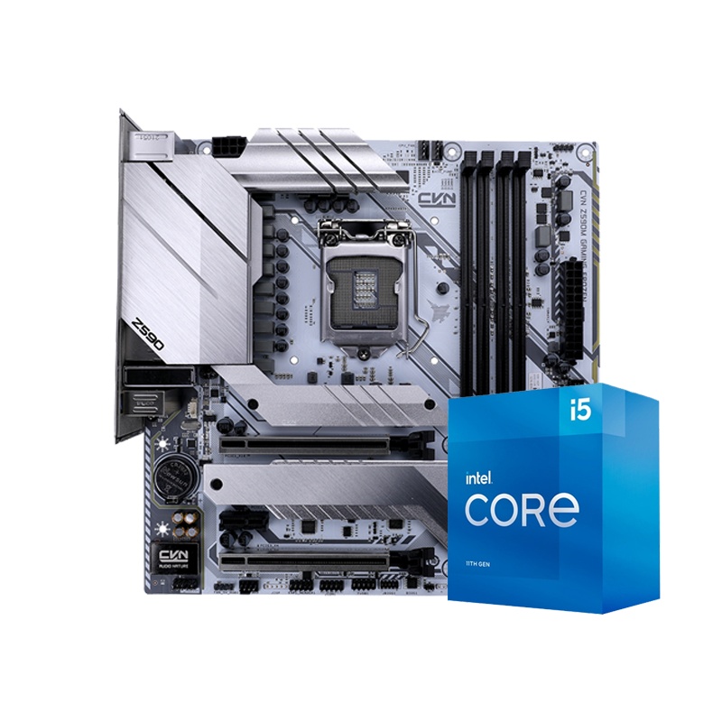 七彩虹CVN Z590M GAMING FROZEN V20+Intel i5-11500 CPU主板套装