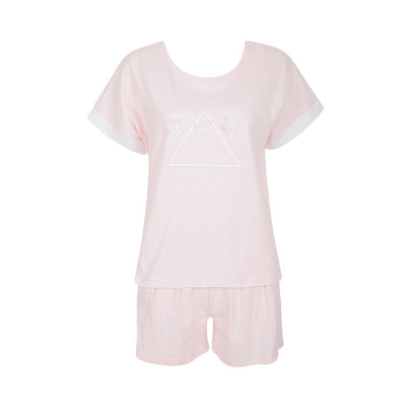 古今爱她 家居服女士春夏薄款透气纯棉短袖短裤睡衣套装女 7HT160