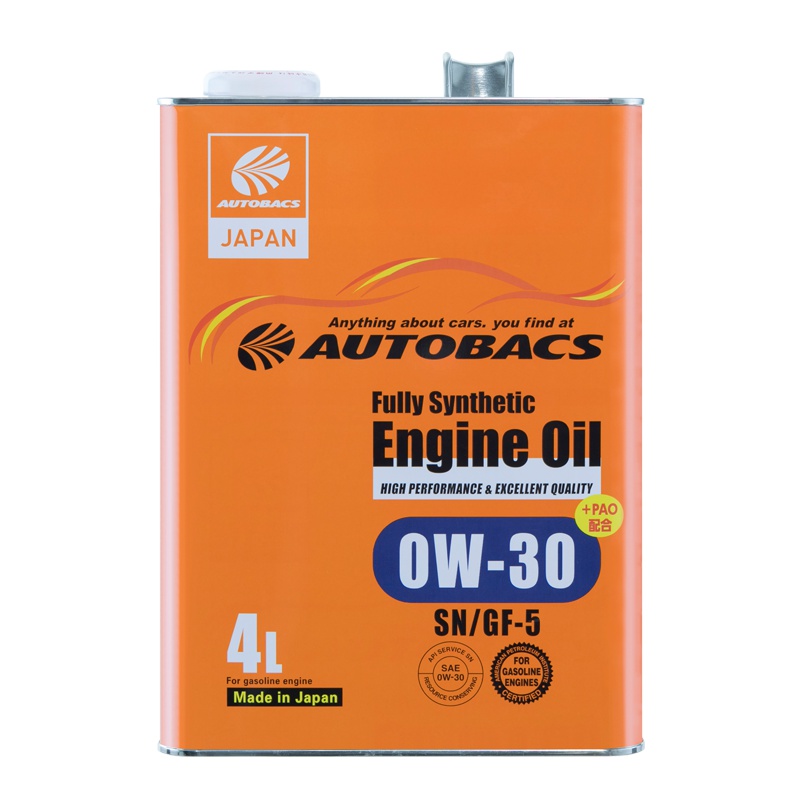 澳德巴克斯(AUTOBACS) 全合成机油 日本原装进口润滑油 SN 全合成0W-30 4升汽车用品