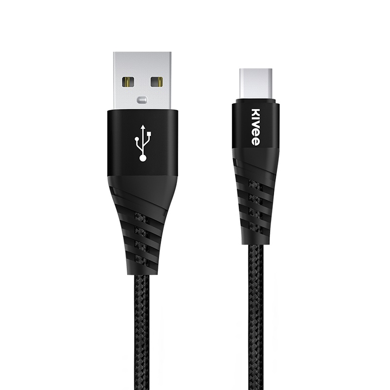 KIVEE可逸尼龙编织数据线华为苹果小米OPPO荣耀VIVO安卓Type-c手机充电线 CT303