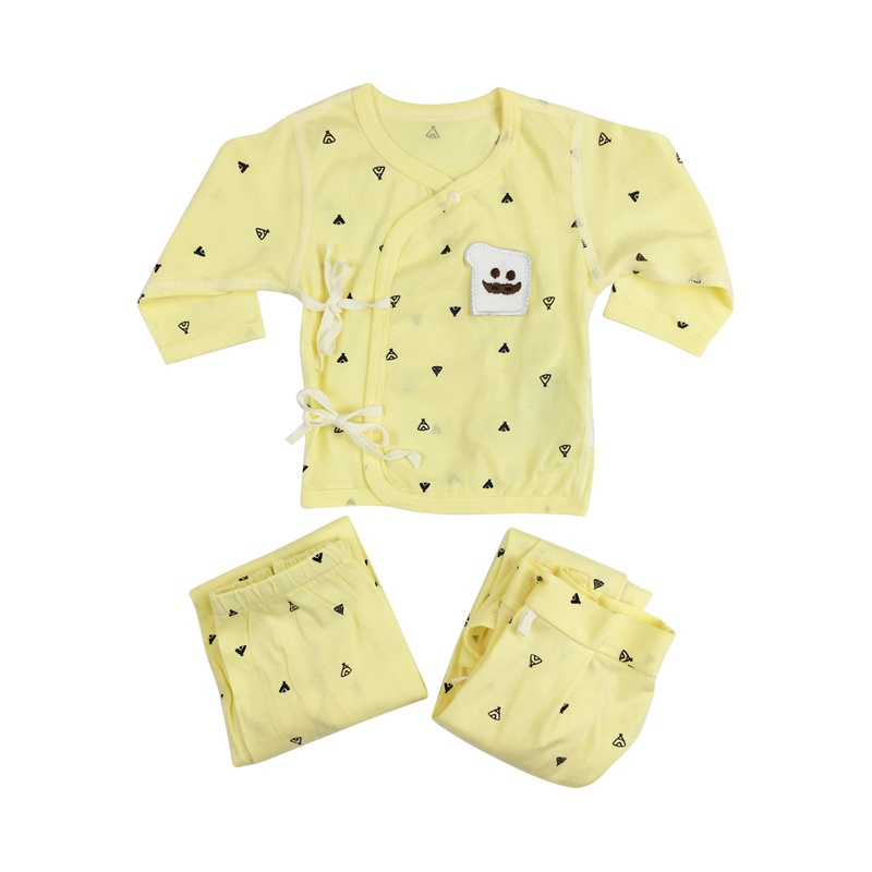 小马波迪初生婴儿衣服纯棉新生儿内衣套装春夏0-3月宝宝和尚服绑带三件套