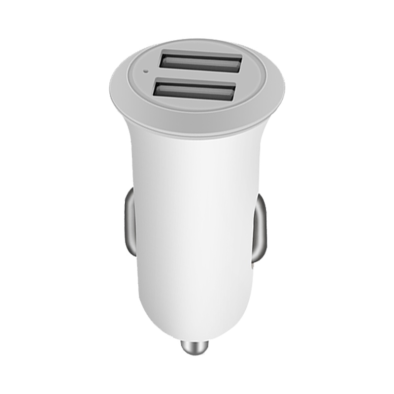 纽曼(Newmine)国产车载充电器NC182 白色智能分流双USB车充12-24V快速充电