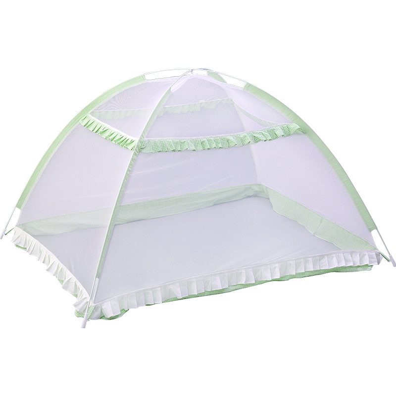 龙之涵【LONGZHIHAN】婴儿蚊帐蒙古包无底蚊帐加厚加密蚊帐罩 免安装 折叠式夏季 65*115*75cm