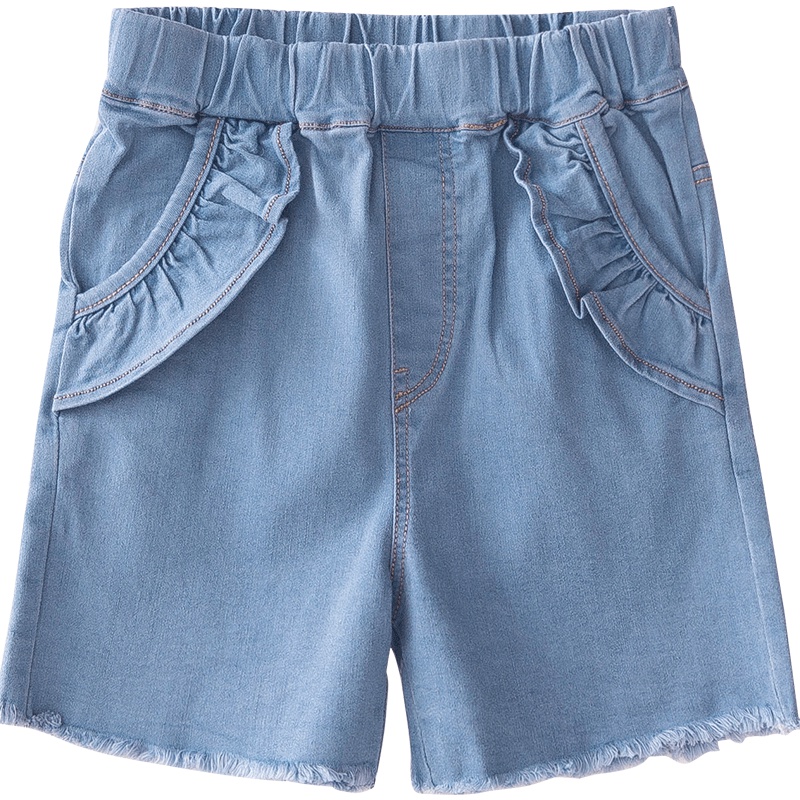 boatmouse船鼠女童短裤牛仔洋气夏季2019新款韩版童装流苏儿童热裤女孩裤子