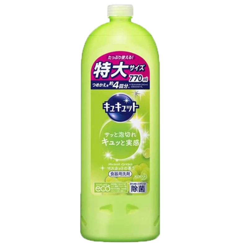 花王(KAO) 水果蔬菜餐具用浓缩洗洁精 770ml（替换装）葡萄柚