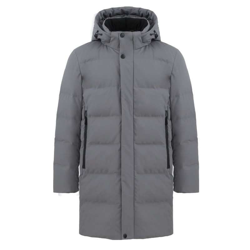 坦博尔2019新款羽绒服中长款男冬季连帽防寒加厚保暖外套TF19165