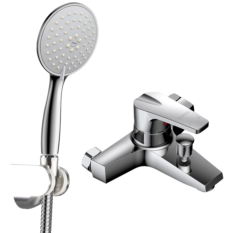 箭牌卫浴(ARROW) 卫浴花洒 浴缸淋浴套装 浴室精铜混水阀简易花洒 挂墙式单把双出水双控简易浴缸花洒