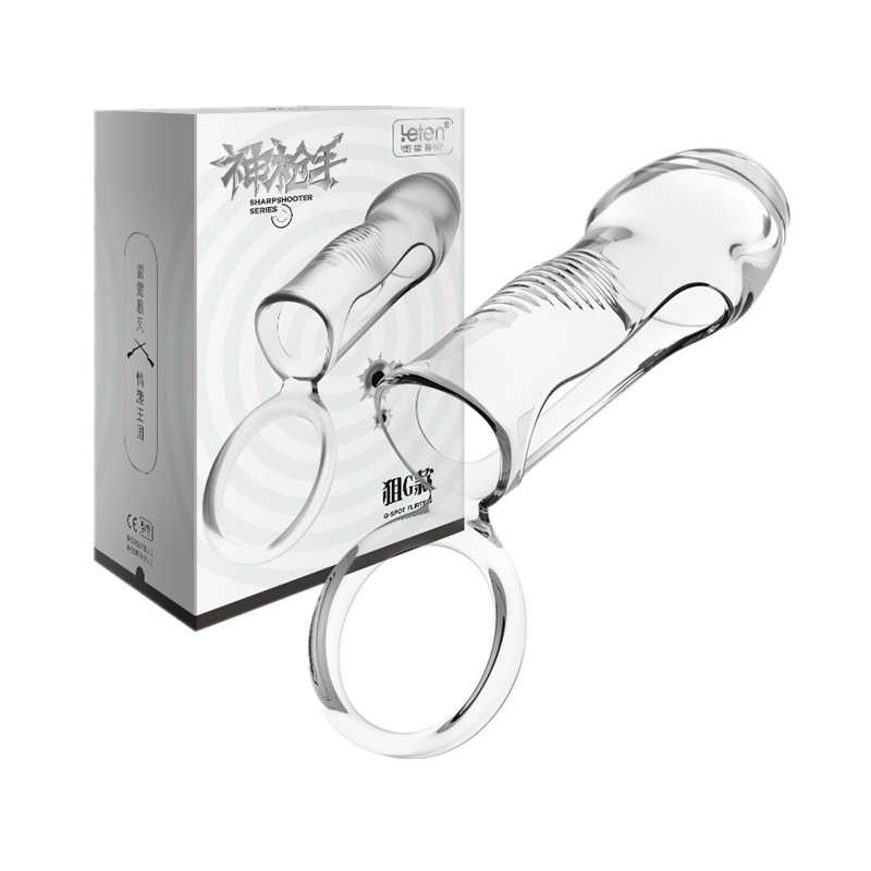 雷霆(LETEN)三重束缚锁精套环阳具环阴茎环男女共用延时迟加长加粗狼牙套水晶套非震动延时套环成人情趣性用品