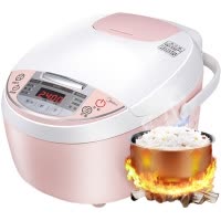 Midea 美的电饭煲 防溢24H预约功能 底盘加热晶蜂窝内胆 家用多功能迷你电饭锅3L均匀导