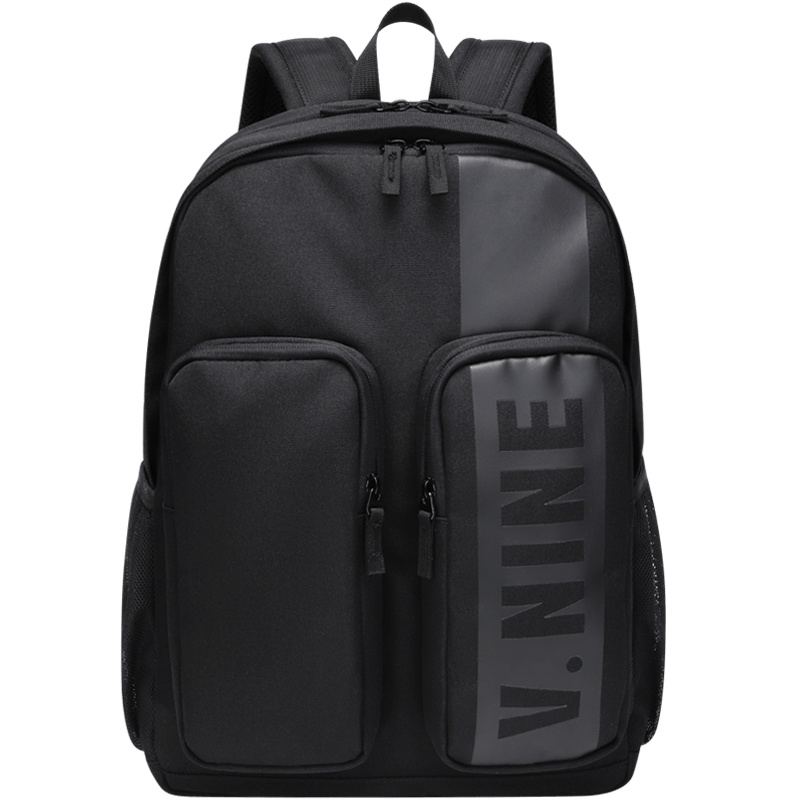 第九城（V.NINE） 双肩包男潮流个性字母图案背包防溅水休闲大学生书包