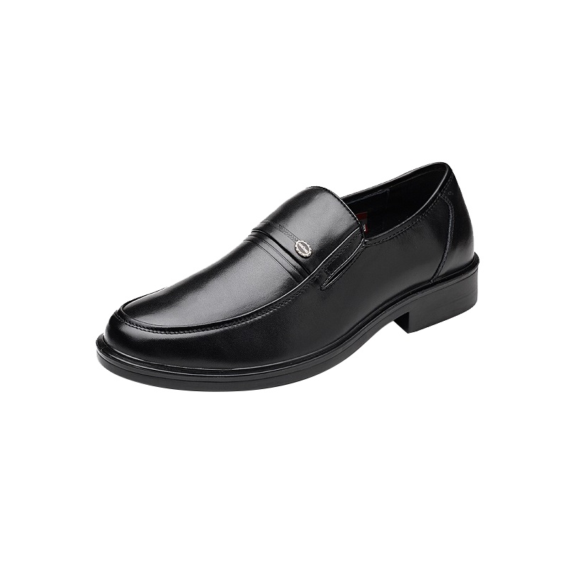 【断码清仓】奥康男鞋商务休闲皮鞋子男士套脚真皮透气鞋中年爸爸鞋