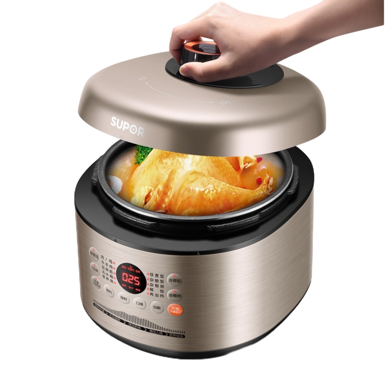 苏泊尔(SUPOR)电压力锅SY-50FC02 家用5L大容量3-6人双胆底盘加热保温预约功能电饭锅电饭煲