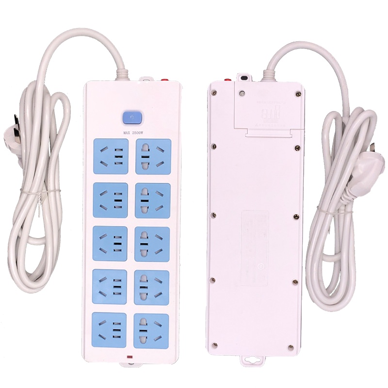 [规格:2.8米线 10孔]插线板 插座有线开关接线板 长线插板办公家用插排 多孔插板安全环保总控开关插座