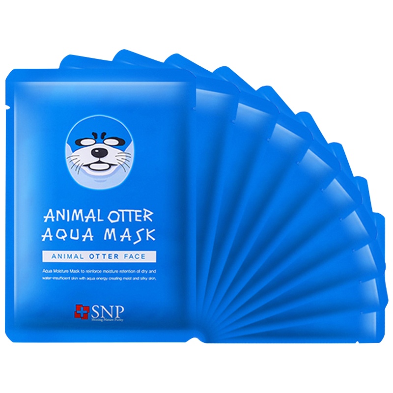 [保湿小海豹]SNP 动物海豹面膜贴 10片/盒 韩国原装进口 面贴膜 各种肤质通用 集中补水 水油平衡