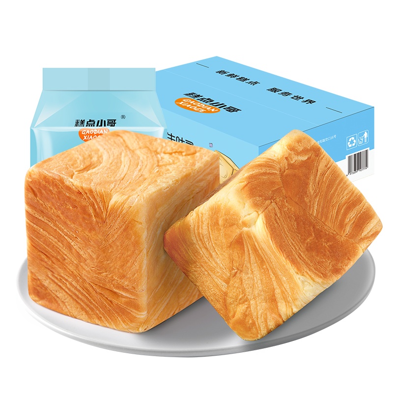 [糕点小哥]魔方生吐司面包 营养早餐代餐速食蛋糕面包 下午茶小点心整箱零食品 魔方吐司面包500g/整箱