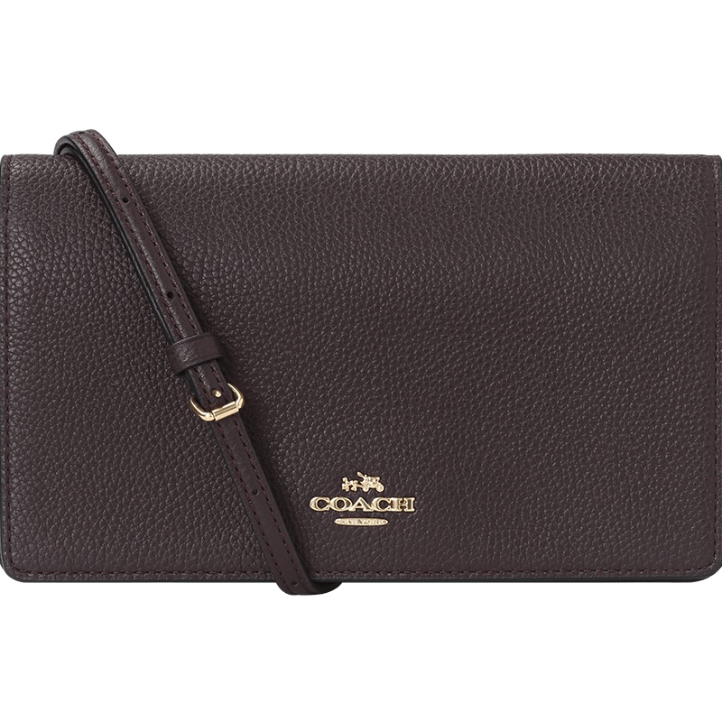 COACH/蔻驰 女包马车徽标翻盖手拿斜挎小方包 87401