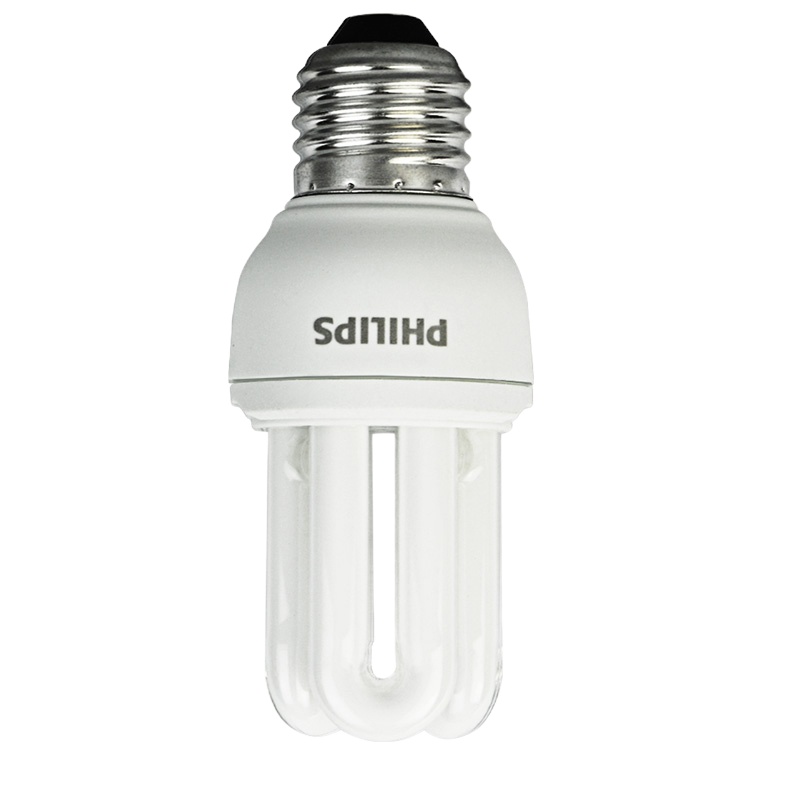 飞利浦 U型节能灯 E27 3U8W黄光 1个