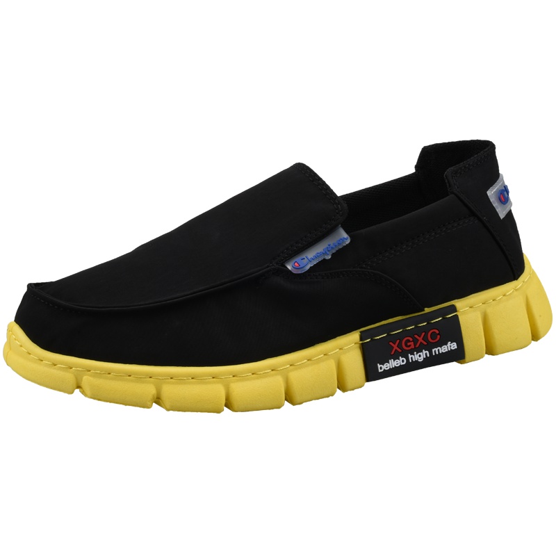 狄恩纪男春季潮流帆布懒人鞋乐福鞋低帮一脚蹬休闲鞋男