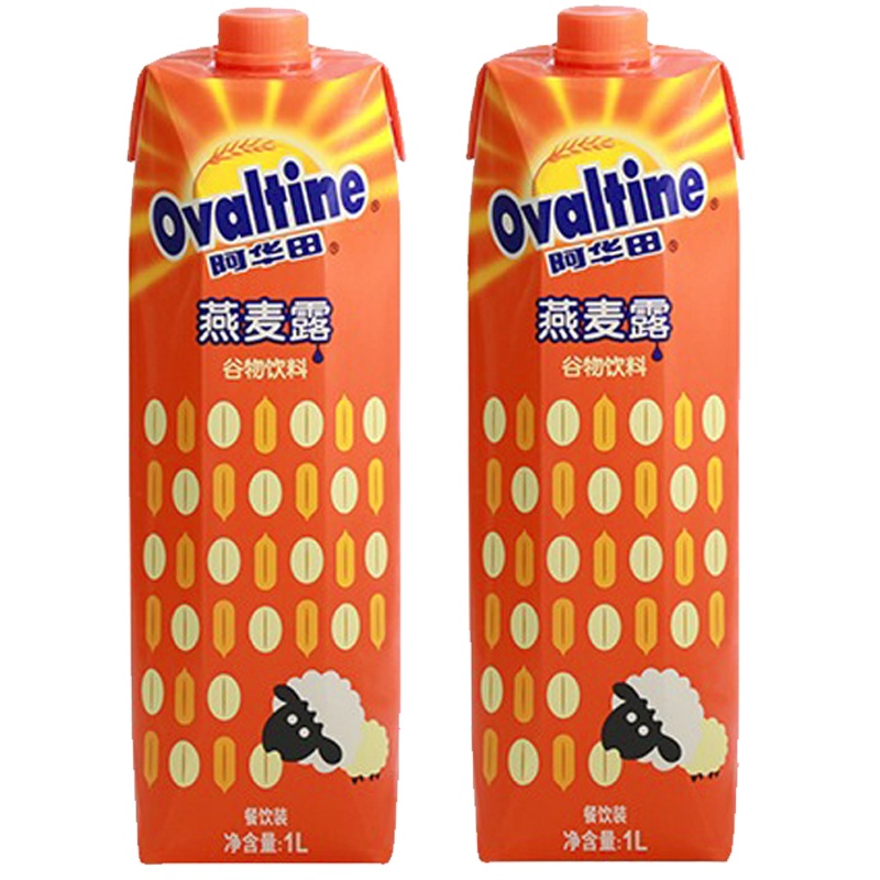 阿华田原味醇香燕麦露植物麦芽乳饮料早餐燕麦奶咖啡伴侣 实惠装1L*2瓶