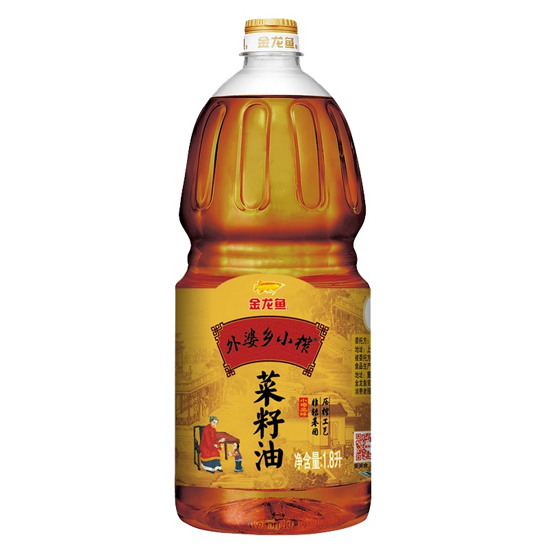 金龙鱼 菜籽油 外婆乡小榨菜籽油 1.8L*6桶 整箱发货 非转基因物理压榨