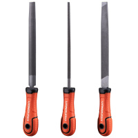 3件套钢锉金属矬子打磨工具木工圆锉搓刀扁锉平锉三角半圆挫刀