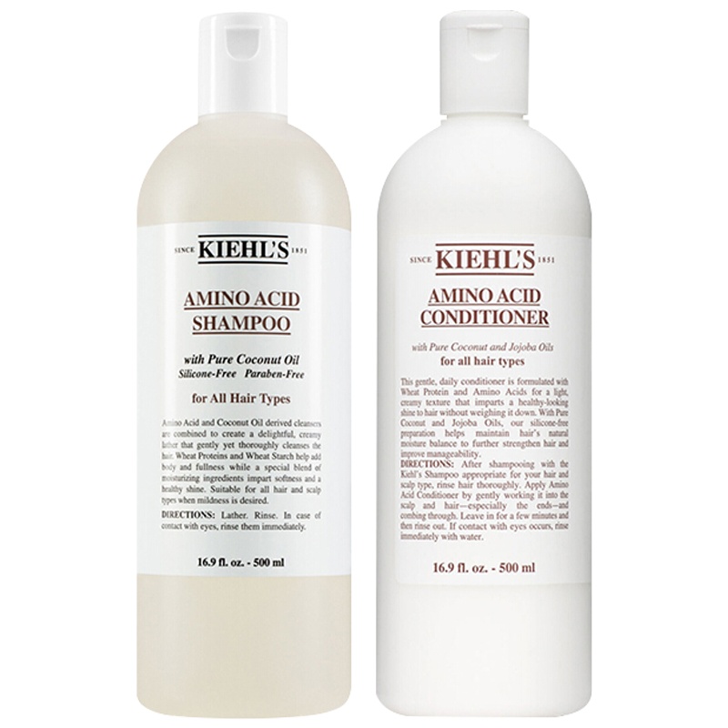 科颜氏氨基椰香洗发啫喱500ml+科颜氏氨基椰香护发乳液500ml