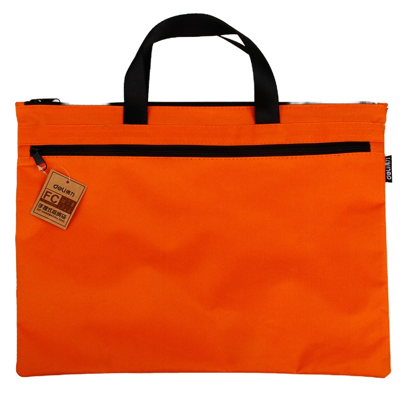 得力(deli) M 5840手提式双层收纳袋(橙)(只) GD