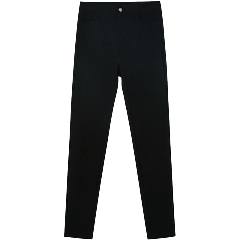 伊布都ibudu2020冬季新款高腰修身小脚裤小黑裤铅笔裤长裤女