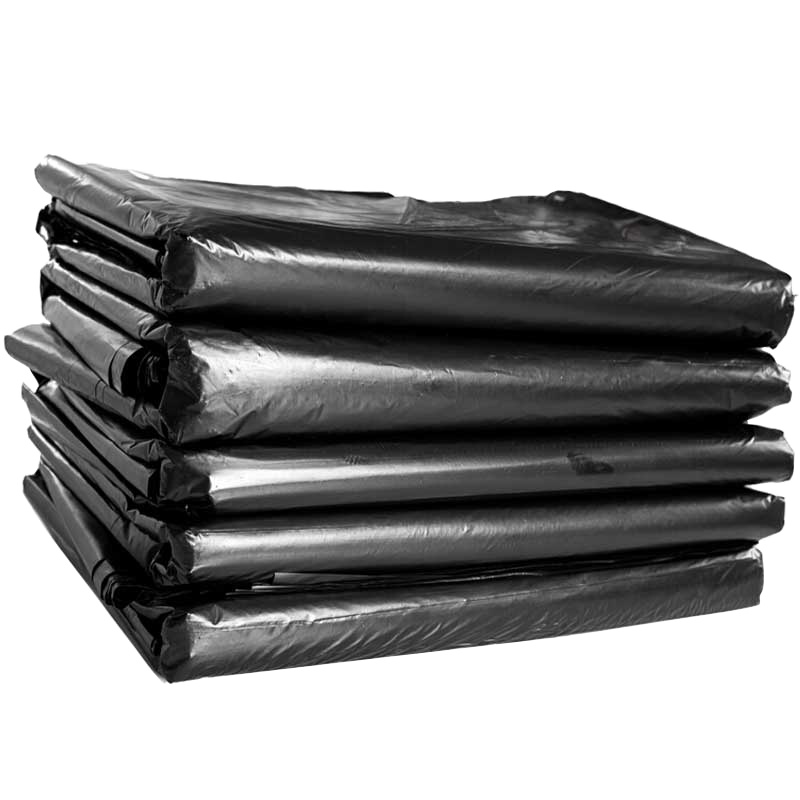 安居先森黑色加厚垃圾袋大号平口塑料袋铁路环卫宾馆批发加厚黑色120*140 100只/包