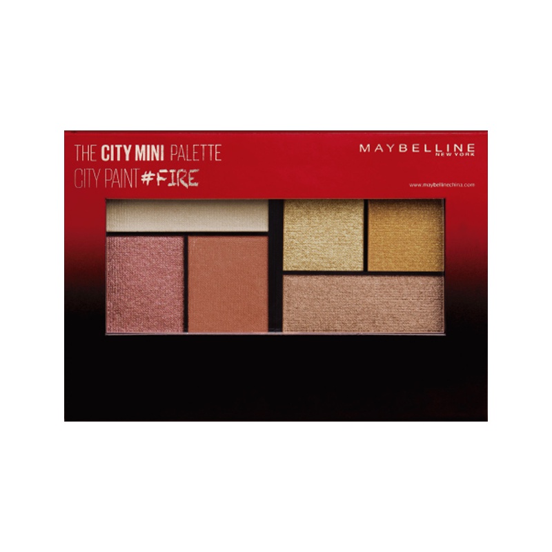 美宝莲纽约时刻迷你眼影盘 惹火时刻 6.1g red on fire限量版