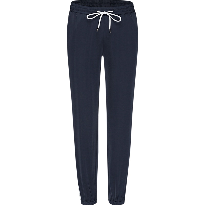 Semir森马春秋休闲九分裤女2019新款松紧腰宽松潮流织带束口小脚运动裤