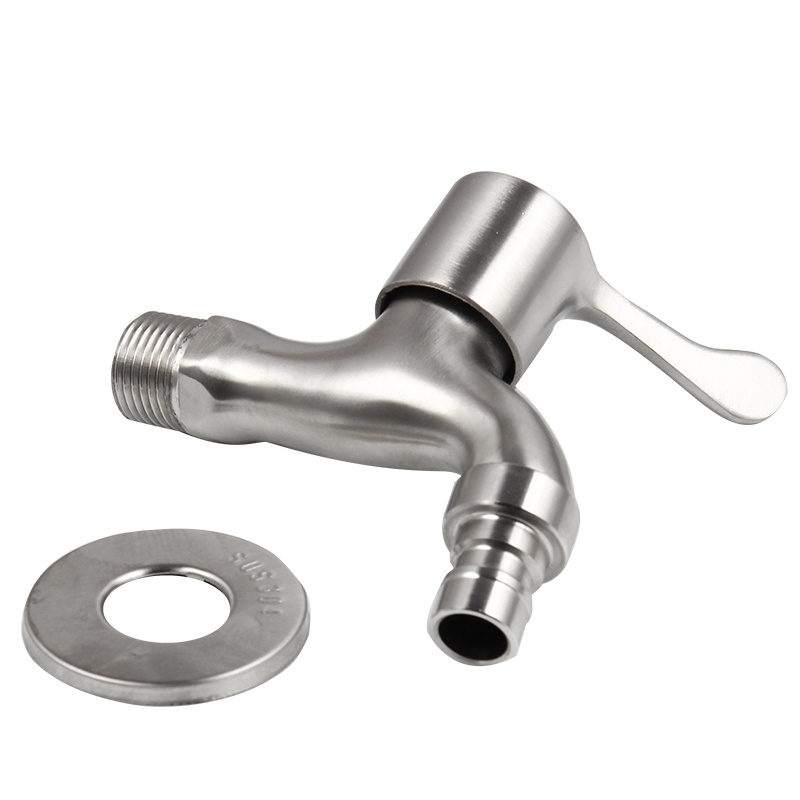 304不锈钢水龙头全自动洗衣机龙头4分拖把池龙头单冷小水嘴无铅通用卫浴龙头