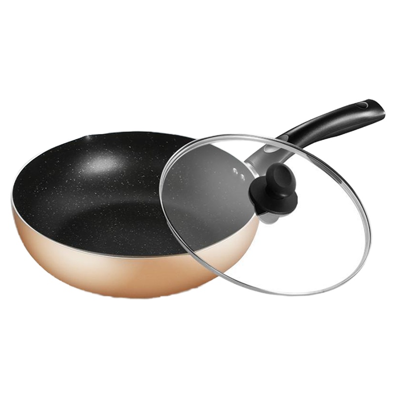 美的 CJ28WoK302 炒锅 麦饭石不粘锅 家用炒锅 不粘锅 燃磁通用 炒菜锅