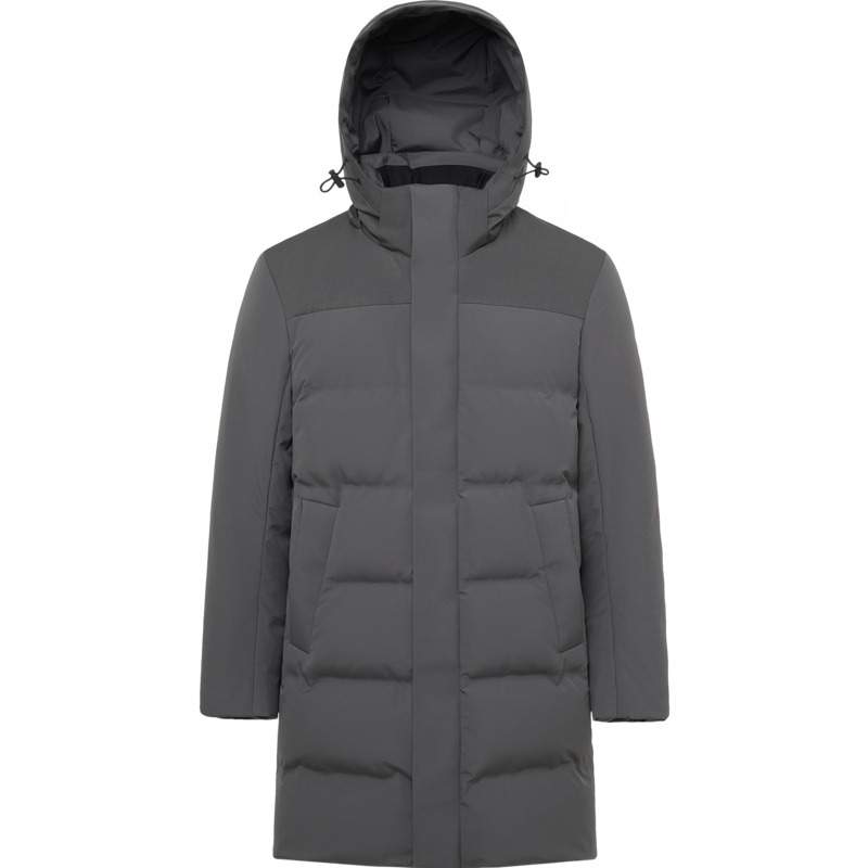 波司登新款鹅绒保暖商务可脱卸帽中长款羽绒服男B90141807